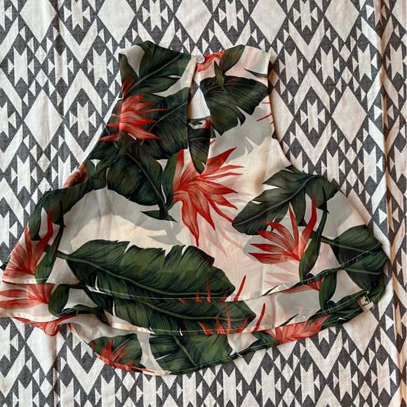 Show Me Your Mumu King Crop Top Small Paradise Found pattern - Picture 2 of 5